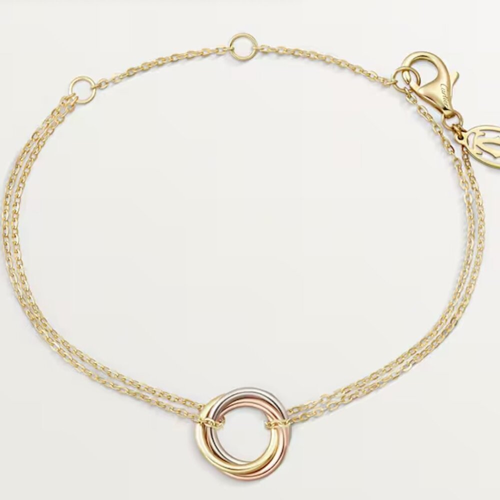 SOLD-Cartier Trinity Bracelet on Chain(Rose Gold)